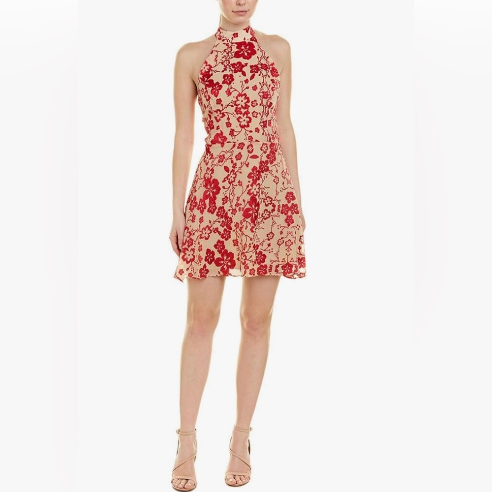 Devlin Maryanne High Neck Dress in Ruby Punch, Sz 4